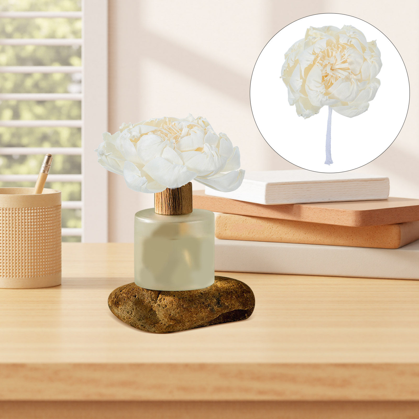Fragrance Home Decor - Peony Head Fragrance Diffuser 12Cm Faux