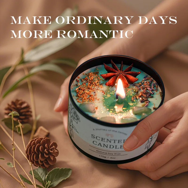 Fragrance Home Decor - Creative Crystal Aromatherapy Candle 6OZ -
