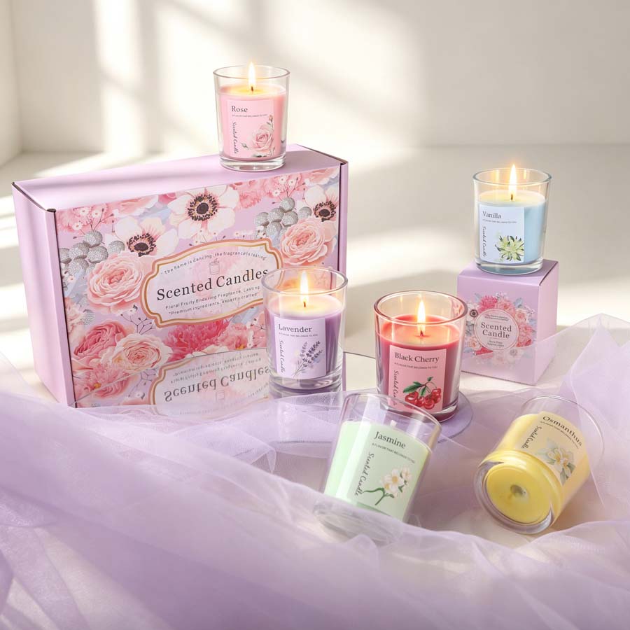 Fragrance Home Decor - Aromatherapy Scented Candle Gift Set 6