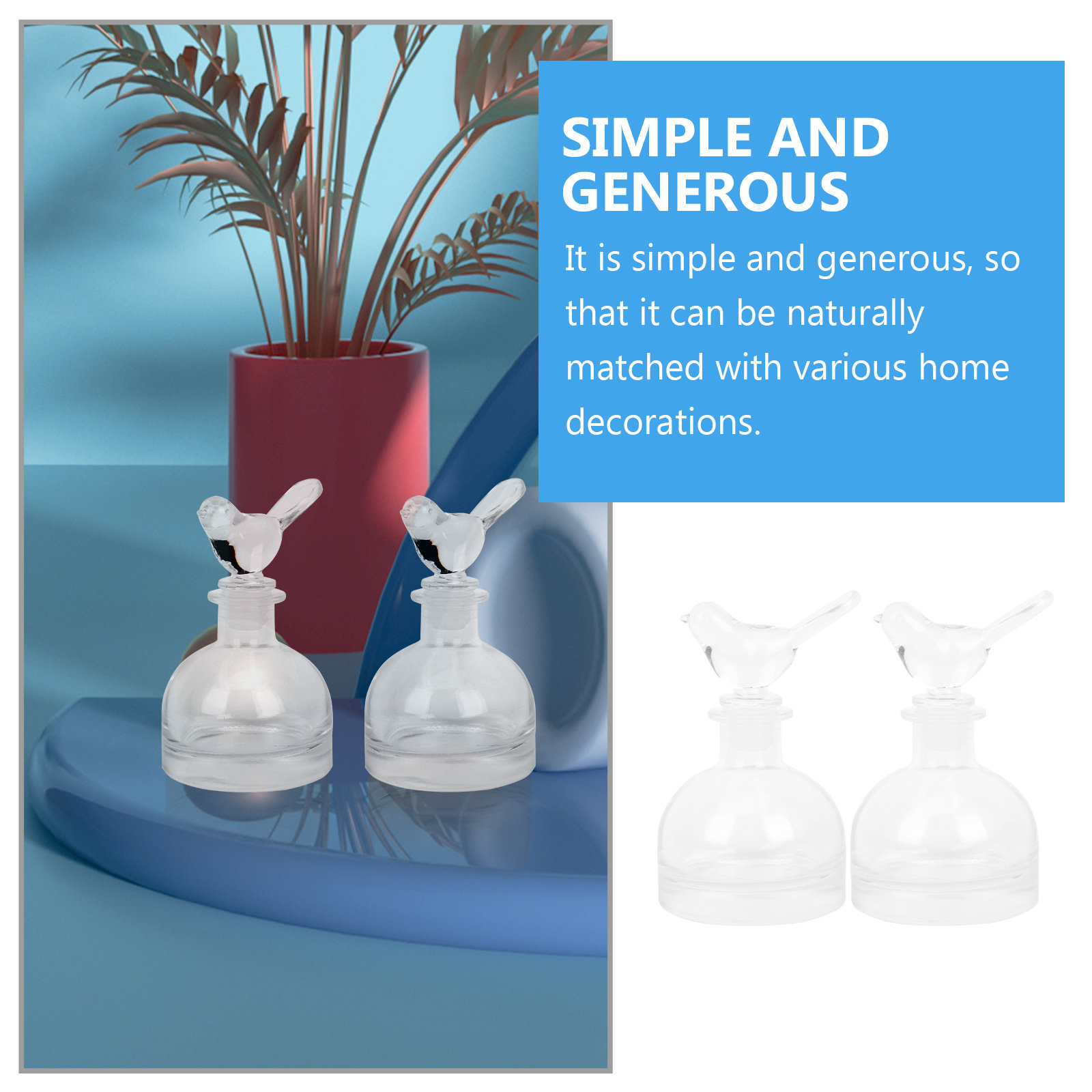 2Pcs Glass Perfume Bottles Pre - огляд і ціна Home Fragrance Bottle