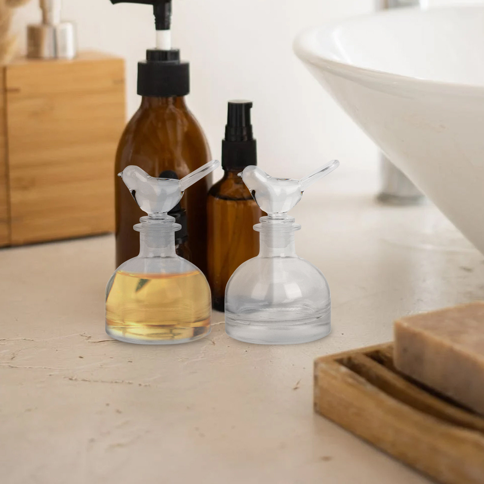 2Pcs Glass Perfume Bottles Pre - огляд і ціна Home Fragrance Bottle