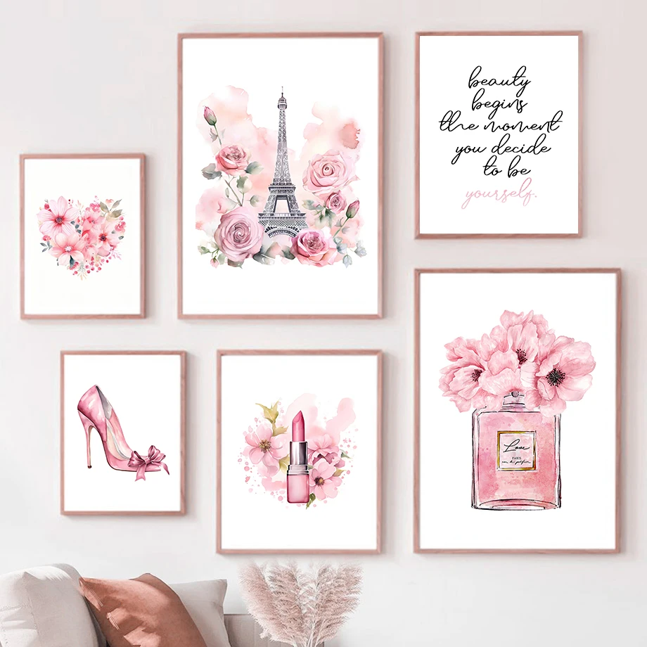 Paris Fashion Art Poster Pink  - огляд і ціна Home Fragrance Bottle