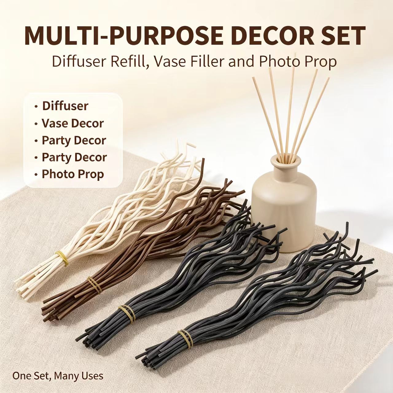 20Pcs Long Wavy Rattan Reed Di - огляд і ціна Home Fragrance Elements