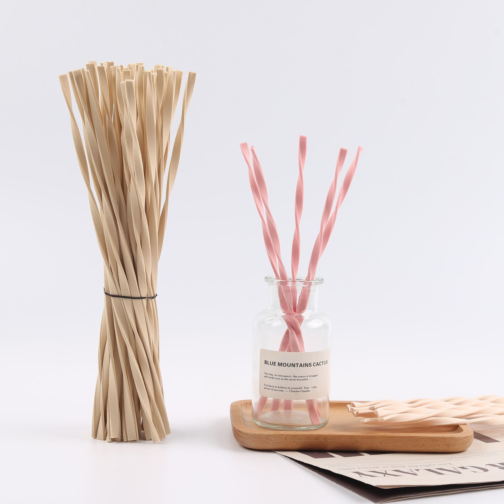 10pcs L30cm Pink/Wood Color Re - огляд і ціна Home Fragrance Diffuser Sticks