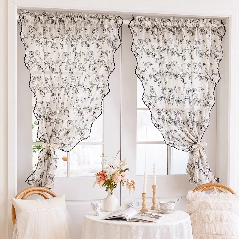 French Retro Lace Gauze Curtai - огляд і ціна Home Fragrance In French