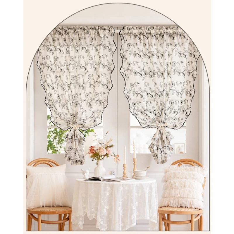 French Retro Lace Gauze Curtai - огляд і ціна Home Fragrance In French