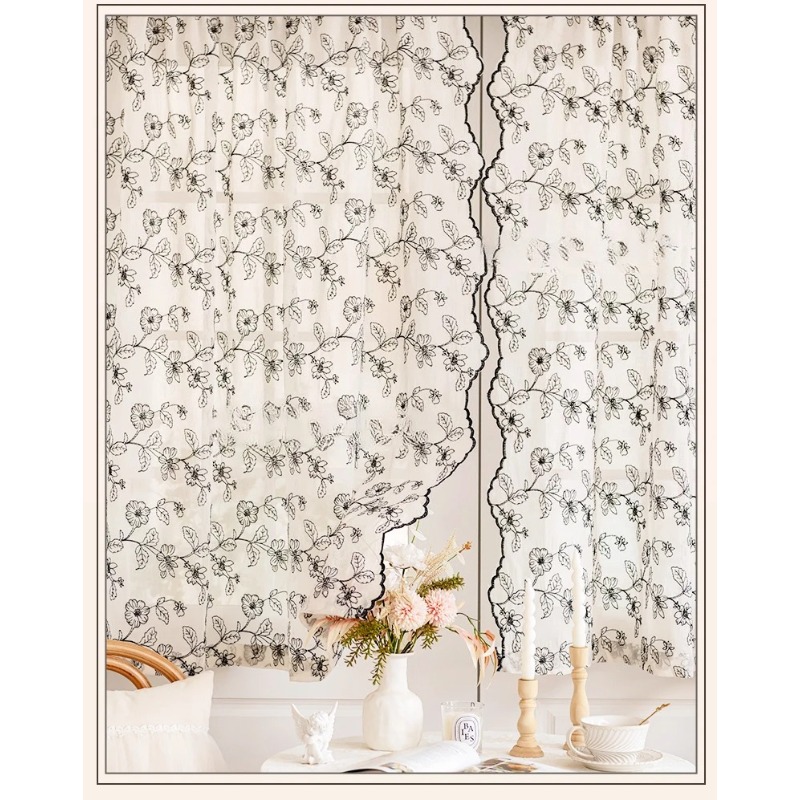 French Retro Lace Gauze Curtai - огляд і ціна Home Fragrance In French